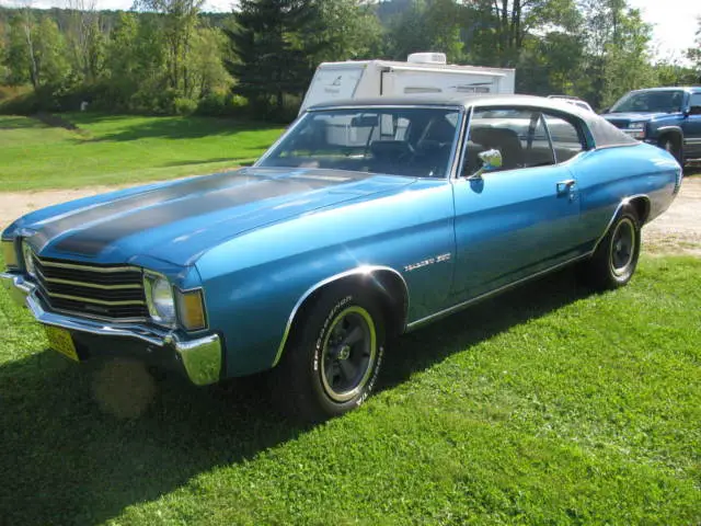 1972 chevelle malibu 350 a/t 26 mulsanne blue 49k original miles survivor