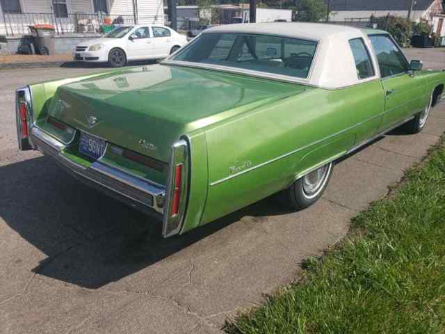 1974 cadillac coupe deville, green