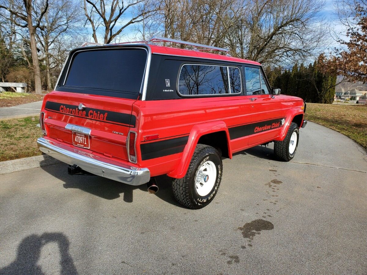 1979 jeep cherokee suv red 4wd automatic cherokee sport wide trac