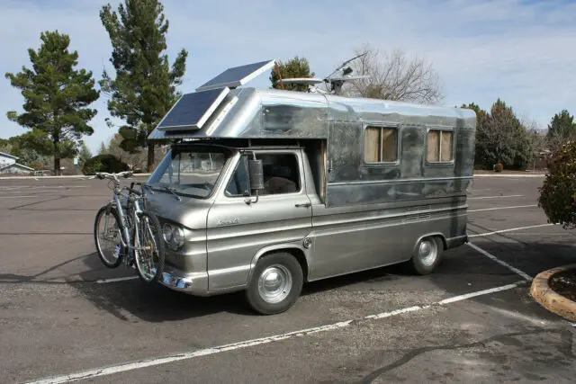1 of a kind 1961 corvair rampside airstream style camper rv, vairstream campside