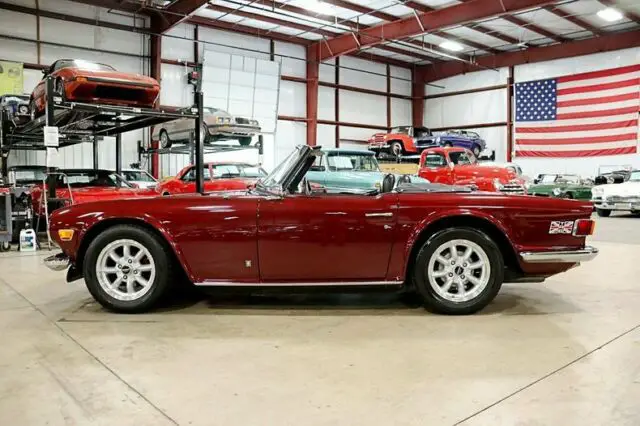 1973 triumph tr6 3986 miles burgundy convertible inline 6-cylinder 4-speed manu