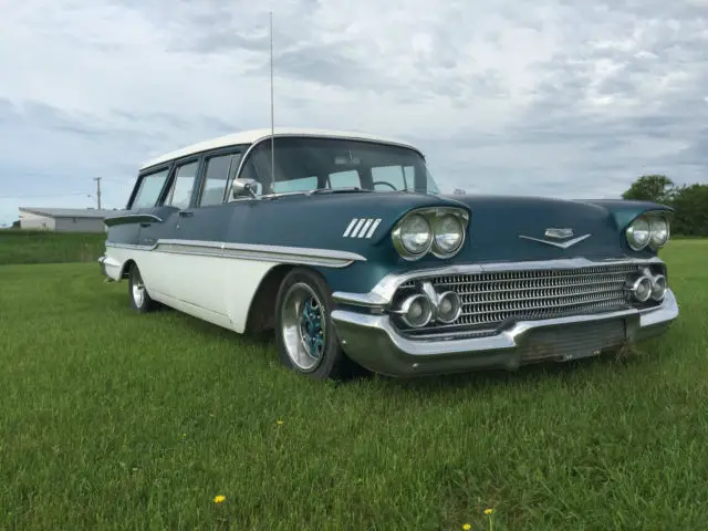 1958 chevrolet brookwood nomad bel-air stationwagn hot rat rod rare