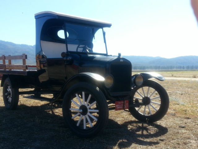 1924 ford model tt truck, c - cab, electric start, factory script flatbed