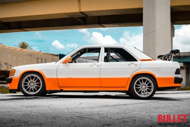 1987 mercedes-benz 190 series, fully stripped street legal racecar w/ roll cage