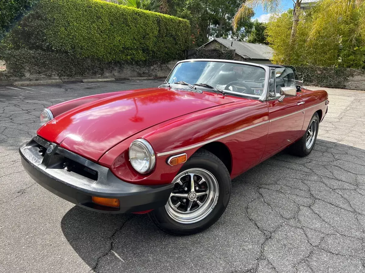 1980 mg mgb convertible red rwd manual