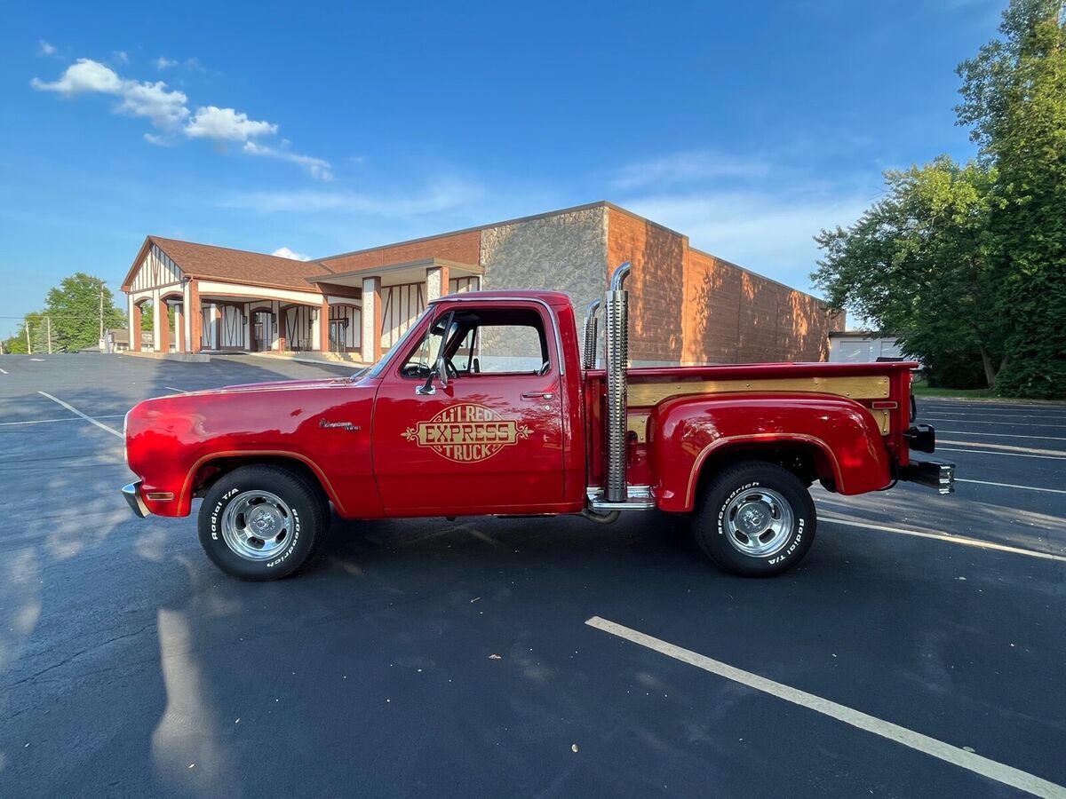 1978 dodge d150 pickup red rwd automatic little red express