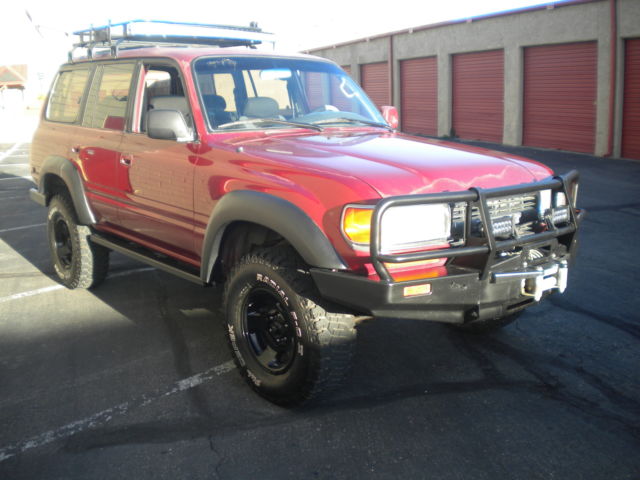1996 toyota land cruiser with factory lockers arb bumpers - rock sliders
