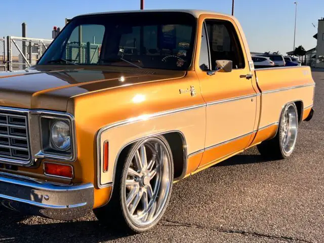 1976 chevrolet c-10 pickup yellow rwd automatic silverado