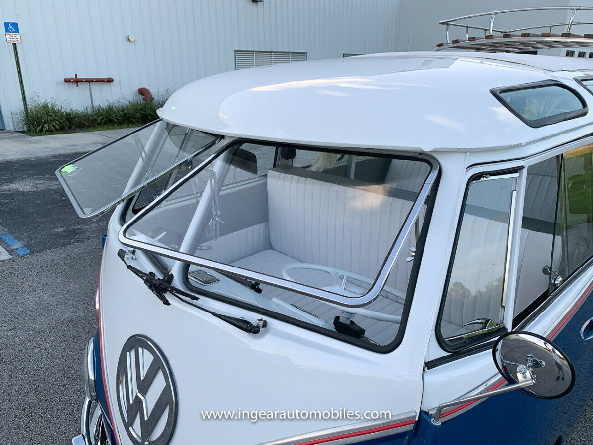 1963 volkswagen vw bus split window deluxe microbus 23 windows