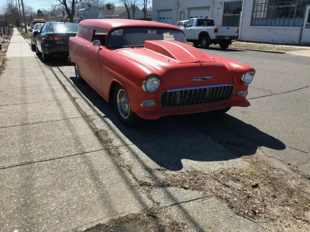 chopped 1955 chevrolet wagon with big block chevy and mini tubs