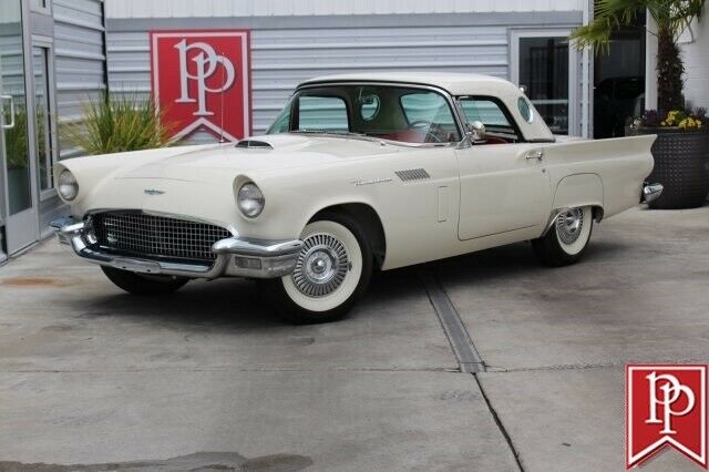 1957 ford thunderbird convertible 0 colonial white