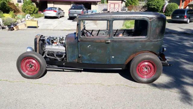 1928 ford model a tudor hot rod cadillac 331 v8 patina traditional dre intake