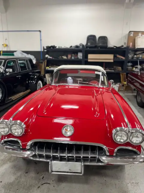 1960 chevrolet corvette convertible red rwd manual roadster