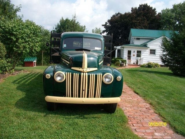 ford, 1944 11/2 ton stake body truck built during ww ii that dumps 134" wb