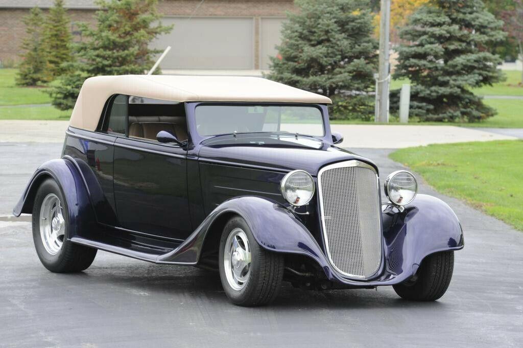 1934 chevrolet street rod amethyst pearl phaeton with removable carson top