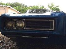 gto blue car, used, fair condition, black inside, seat leather