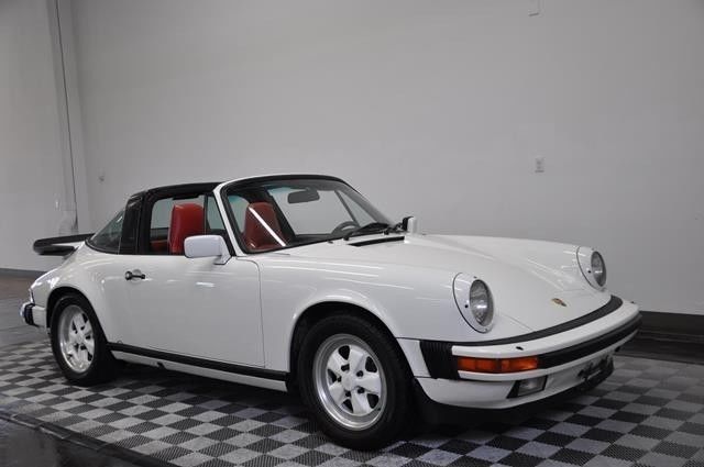 1986 porsche 911 targa grand prix white/cancan red spoilers only 64200 miles
