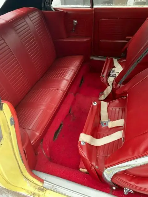 1964 corvair monza convertible - yellow with red interior