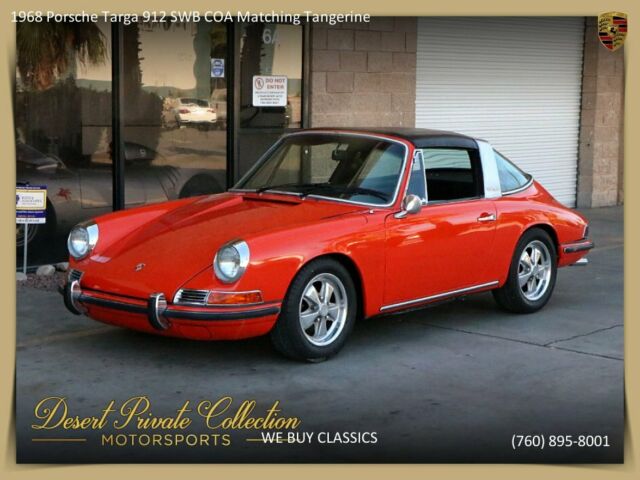 1968 porsche targa 912 swb *coa* matching for sale!