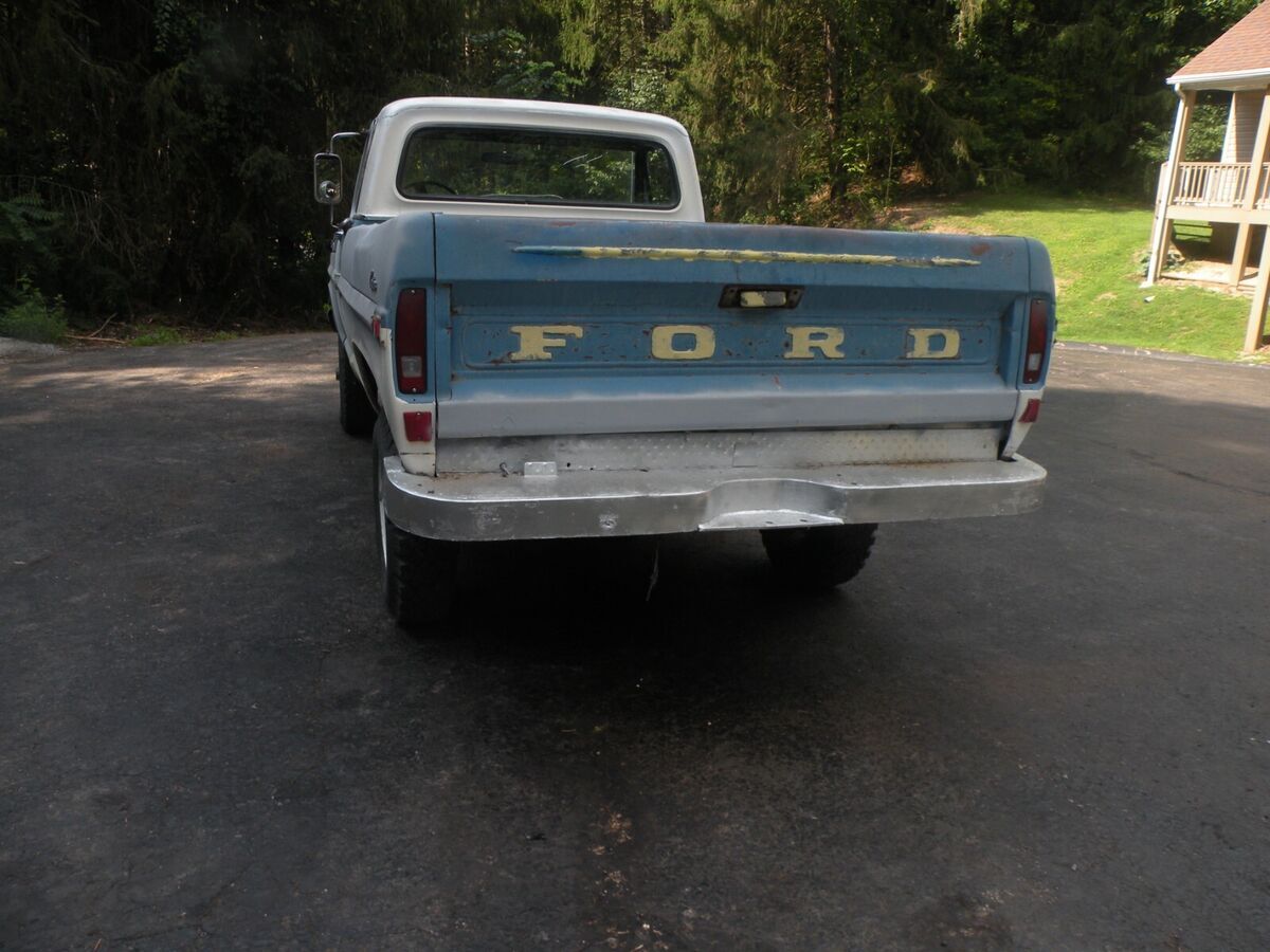 1971 ford f250 highboy - v8 - 4-speed - 4x4 - runs great - western truck