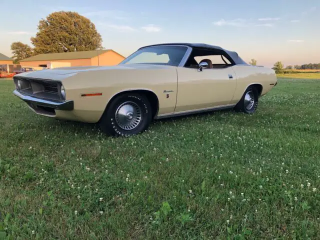 1970 plymouth barracuda convertible yellow rwd automatic gran coupe