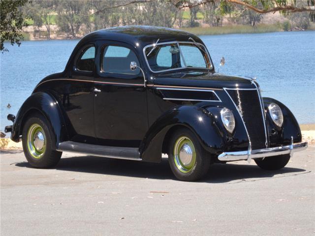 1937 ford coupe all steel 20,000 miles black auto all steel mint!