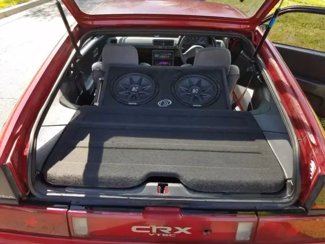 1988 red honda crx si with firewall sir conversion