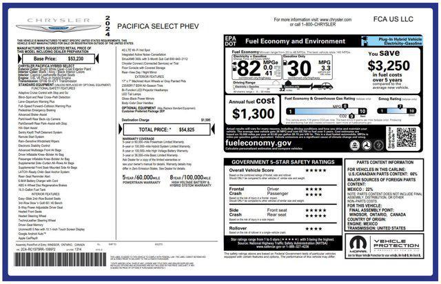 2024 chrysler pacifica hybrid select