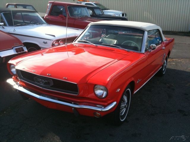 1966 ford mustang convertible, 289ci v8, 3-speed automatic trans, rwd, original