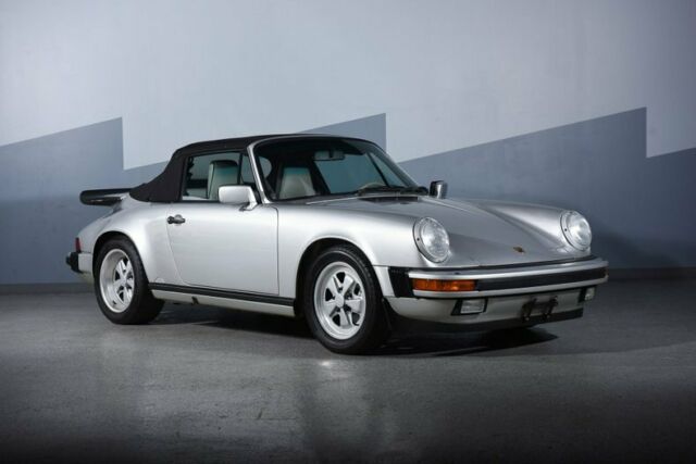 1989 porsche 911 2dr cabriolet 5-spd 64156 miles silver metallic convertible 3.2