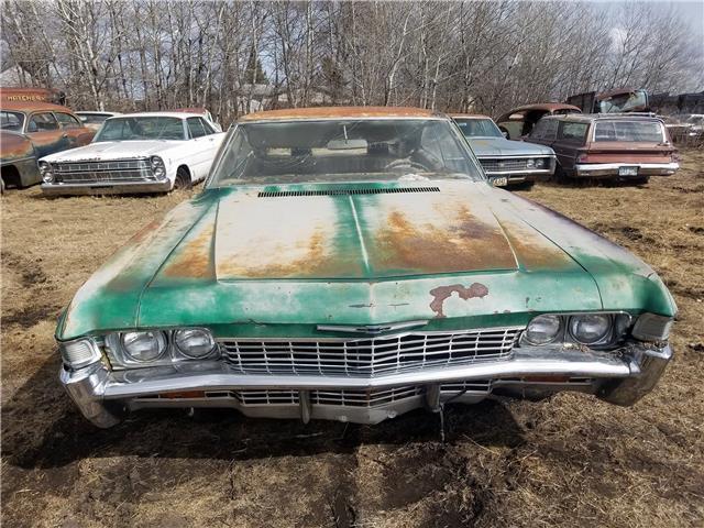 1968 chevrolet impala green 307 v8 3 speed manual