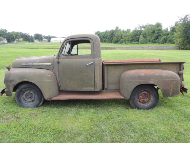 1951 ford f1 truck ex military olive drab flathead v8 cool original ft. sill nr!