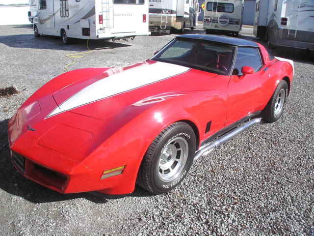 1981 corvette 350 t - tops red