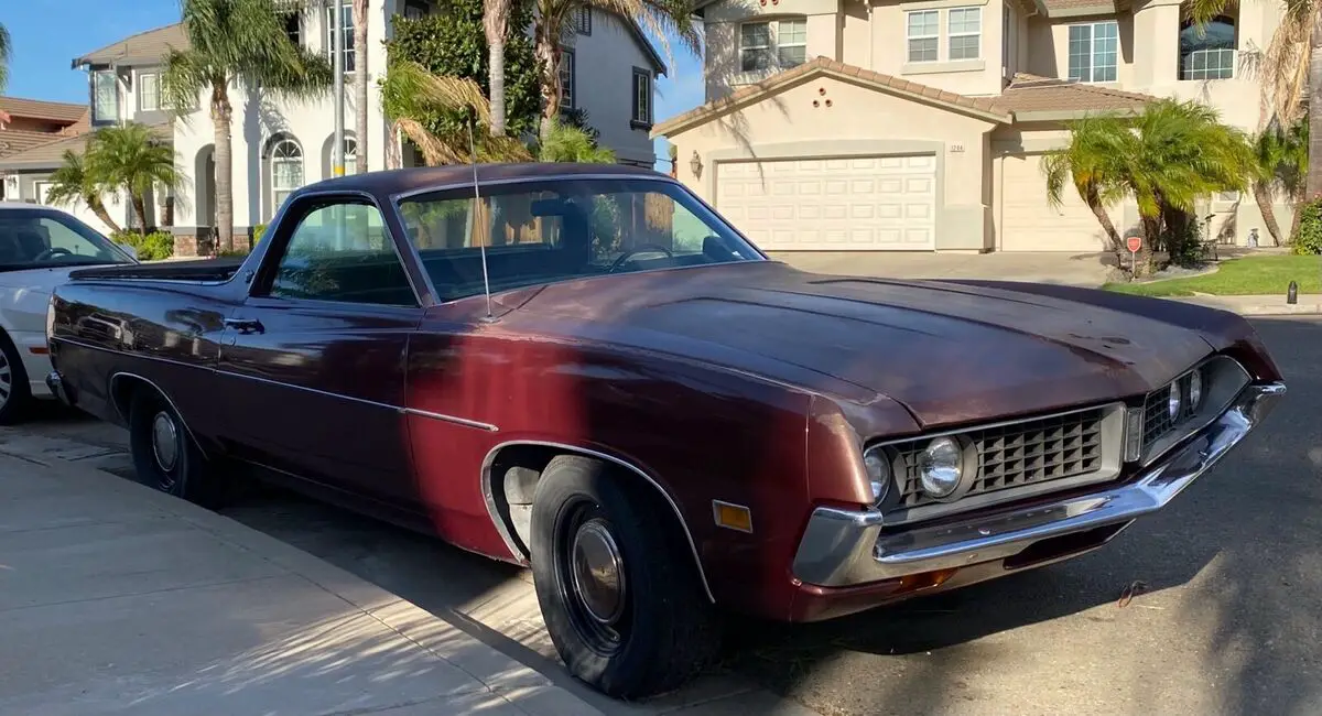 1971 ford ranchero pickup red rwd automatic squire