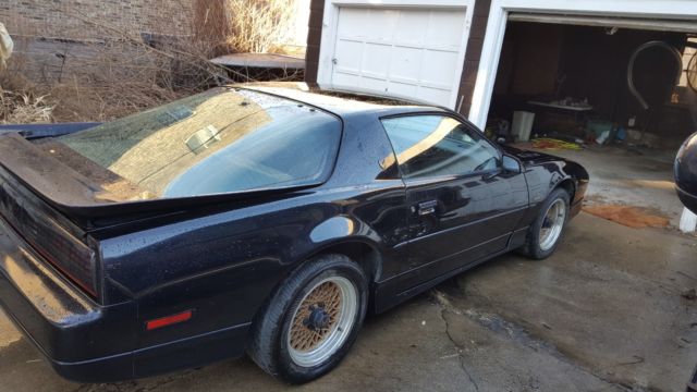 1988 gta pontiac firebird trans-am black tan leather gold rims 5.7 l 350 ws6 car