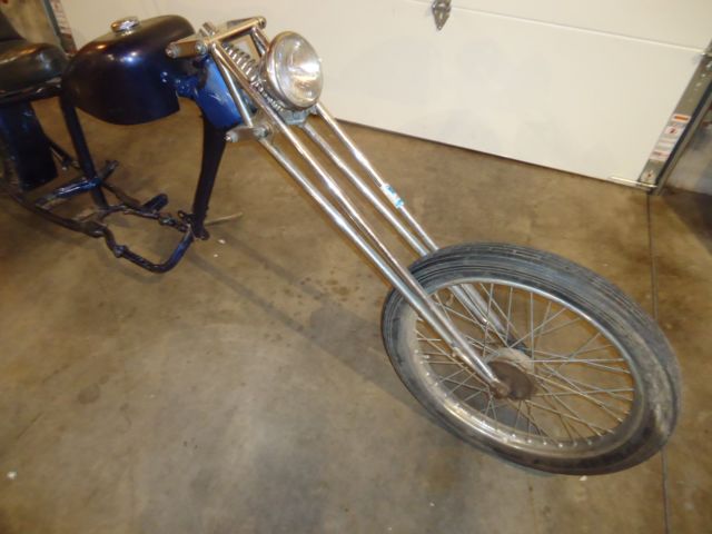 vintage rare triumph chopper springer front rear gas tank frame salvage no title