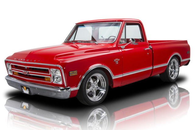 1968 chevrolet c10 pickup truck 44,153 miles race red pickup truck 350 v8 3 spee