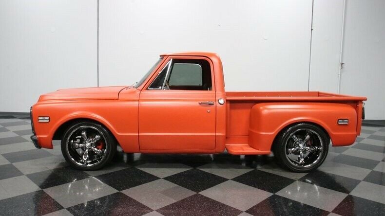 classic vintage chome chevy restomod c10 6.0 liter ls2 auto transmission orange