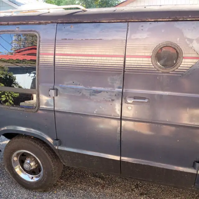 1987 dodge ram van van blue rwd automatic b150