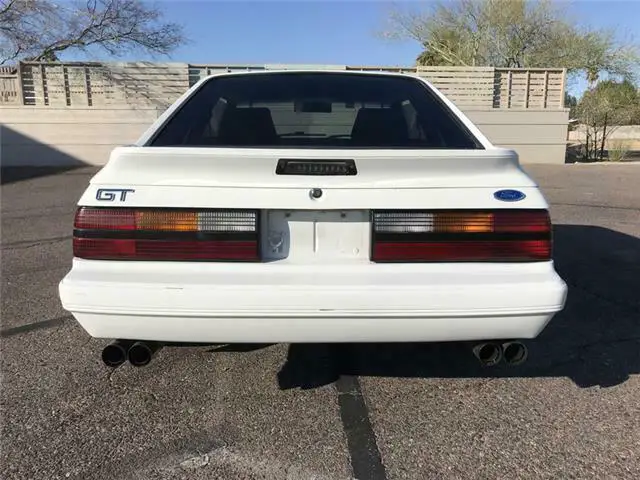 1986 ford mustang gt 5.0 5 speed white 1 owner arizona car