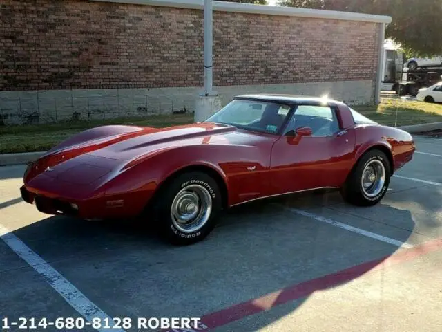 1979 chevrolet corvette t-tops 77,086 miles red coupe v8 5.7l automatic