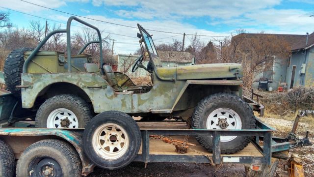 willys 4 jeep 1944 wii era w/ millitary trailer