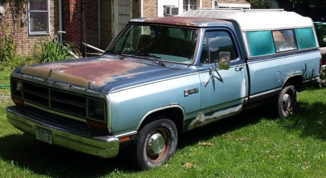 1987 dodge ram pickup truck 2wd auto transmission 318 v-8 8ft cap reese hi