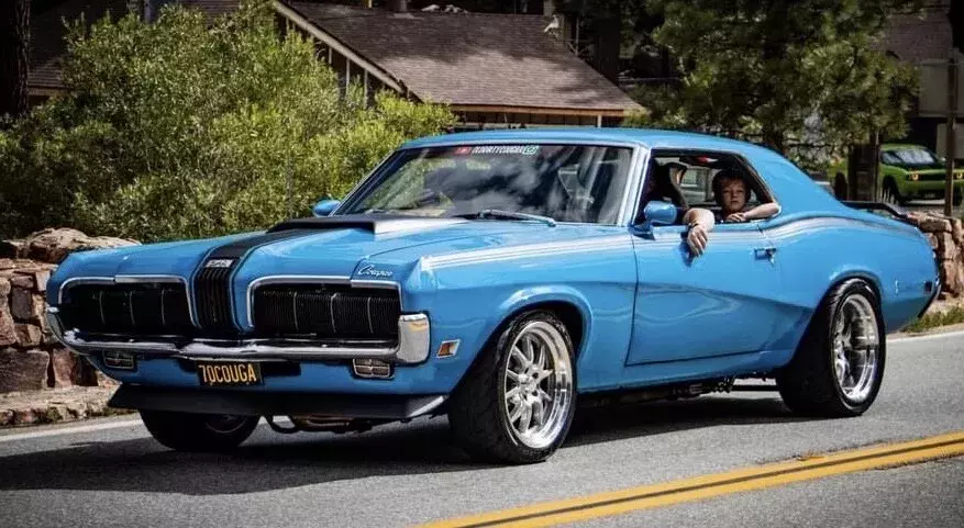 1970 mercury cougar coupe blue base