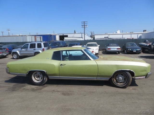 1971 chevrolet monter carlo 8-cylinder automatic no reserve