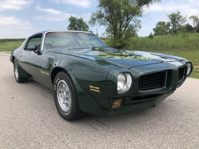1973 pontiac trans am 100044 miles brewster green coupe pontiac 455 3 speed aut