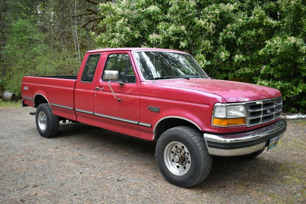 1994 ford f-250 xlt 4x4 super cab long bed low miles rust free