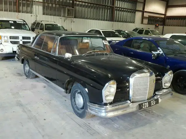 1964 mercedes benz 220 european seb leather seats, sunroof, ac 25096 miles blac