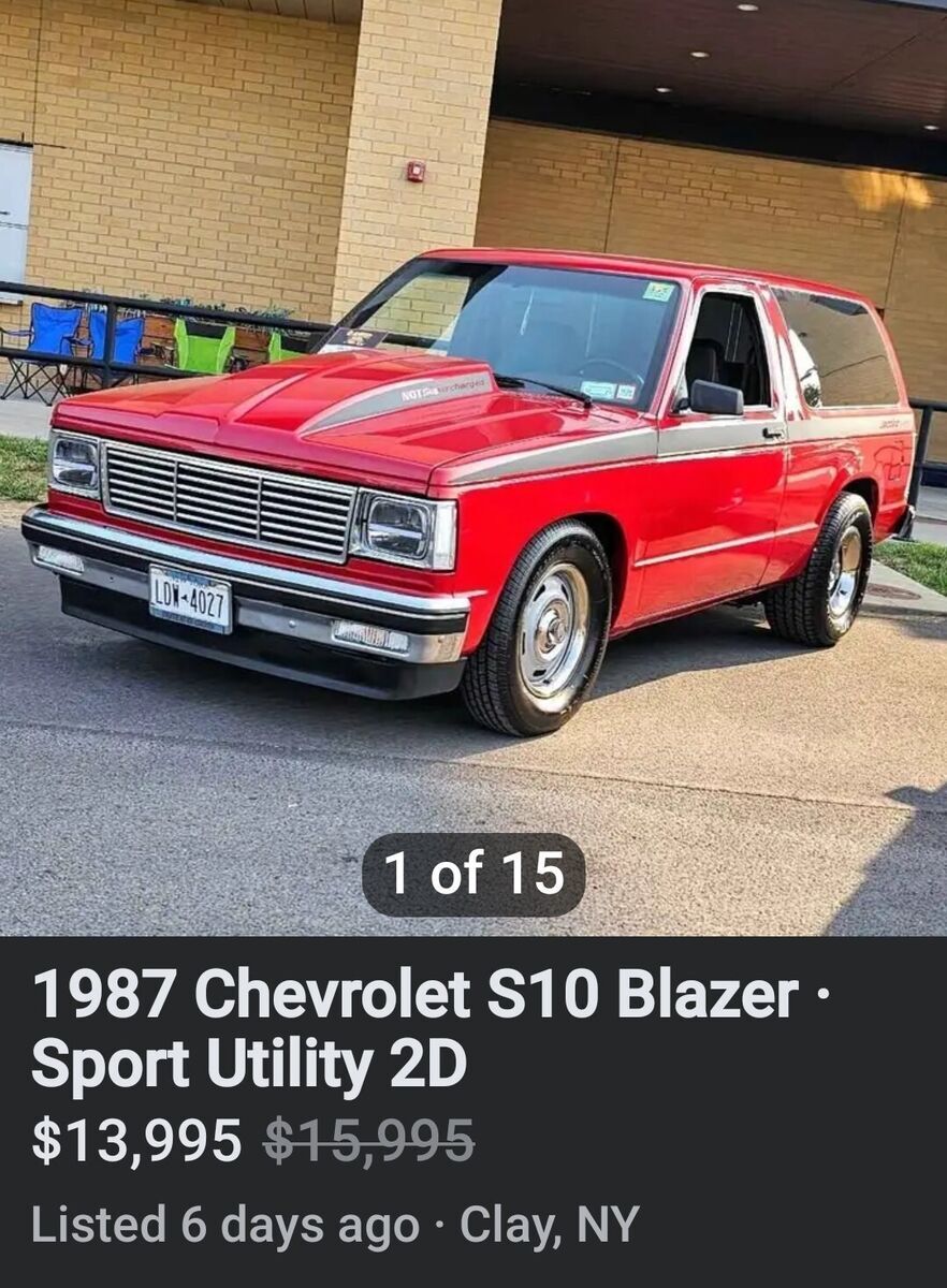 1987 gmc jimmy suv red jimmy /blazer