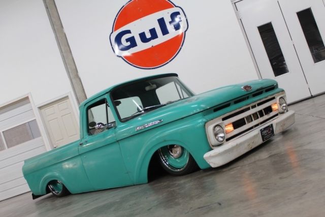 1961 f100 custom restomod/rat rod, 302 v8, auto,air ride, ac, pdb, 20s, patina!!